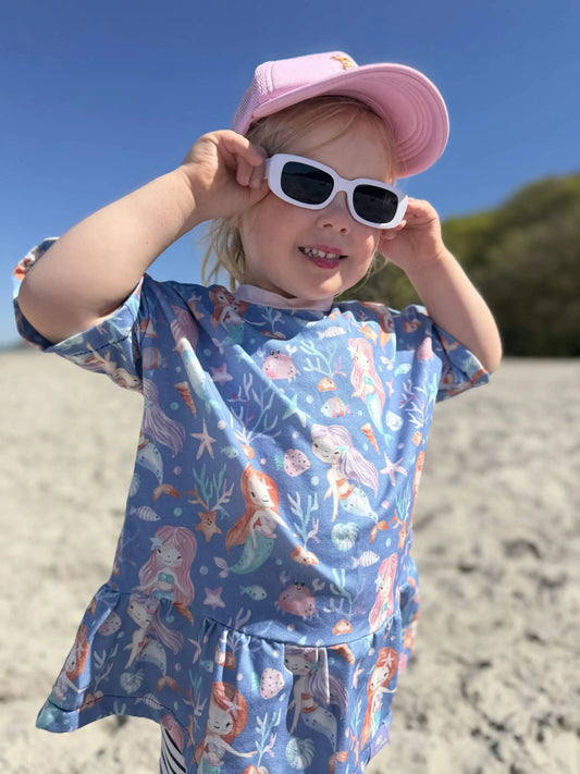 Meerjungfrau Stoff für Kinder – Meereszauber Blau - HIP SOM HAP