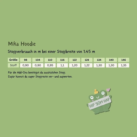 Schnittmuster Hoodie Kinder Gr. 98–146 – Mika - HIP SOM HAP