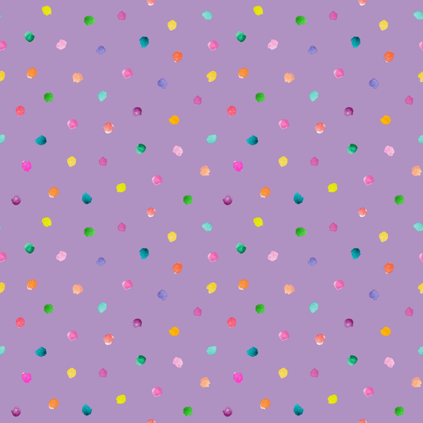 Stoff mit Punkten – Aquarell Konfetti in Flieder & Multicolor - HIP SOM HAP
