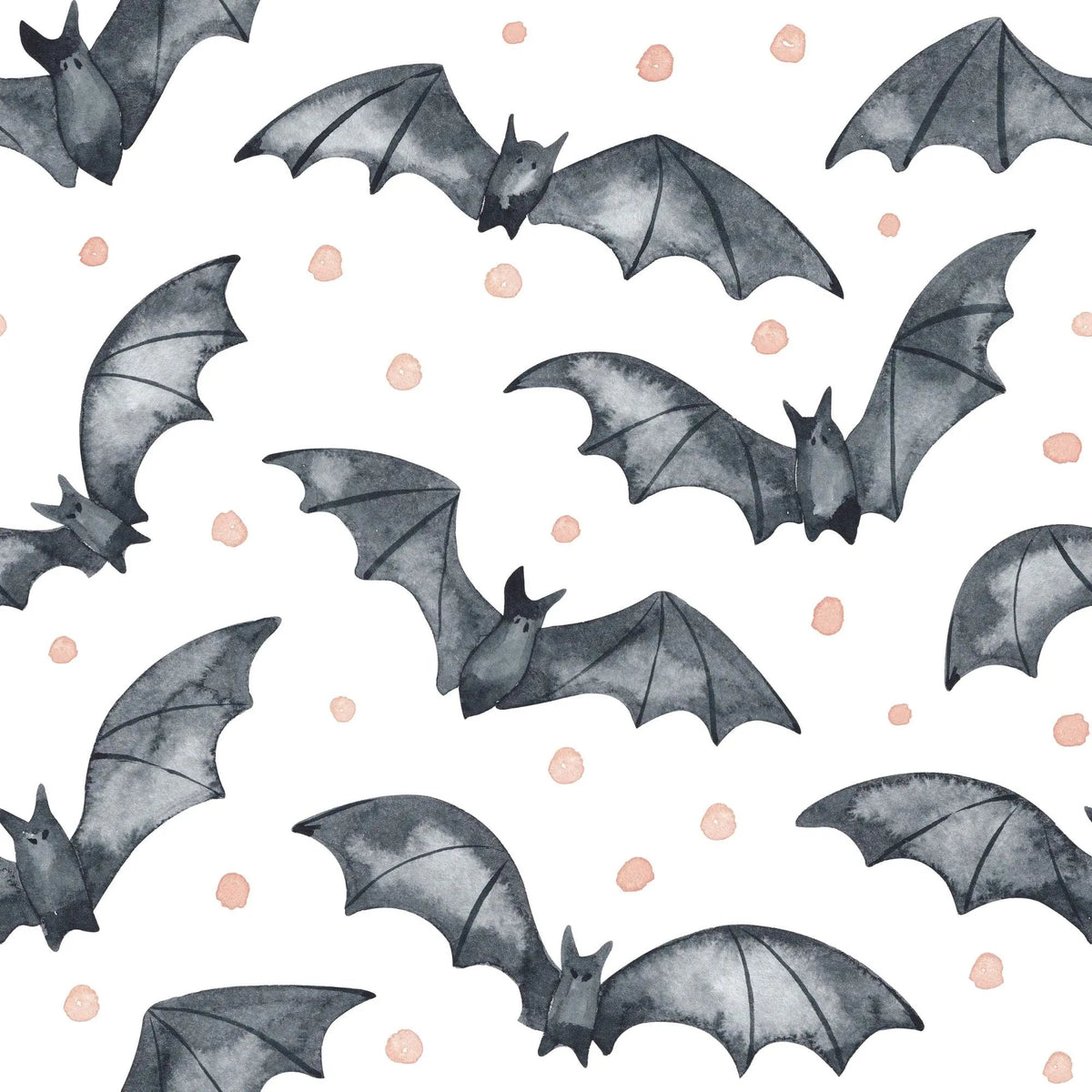Halloween Stoff Kinder Weiß – Fledermäuse Gespensterbande