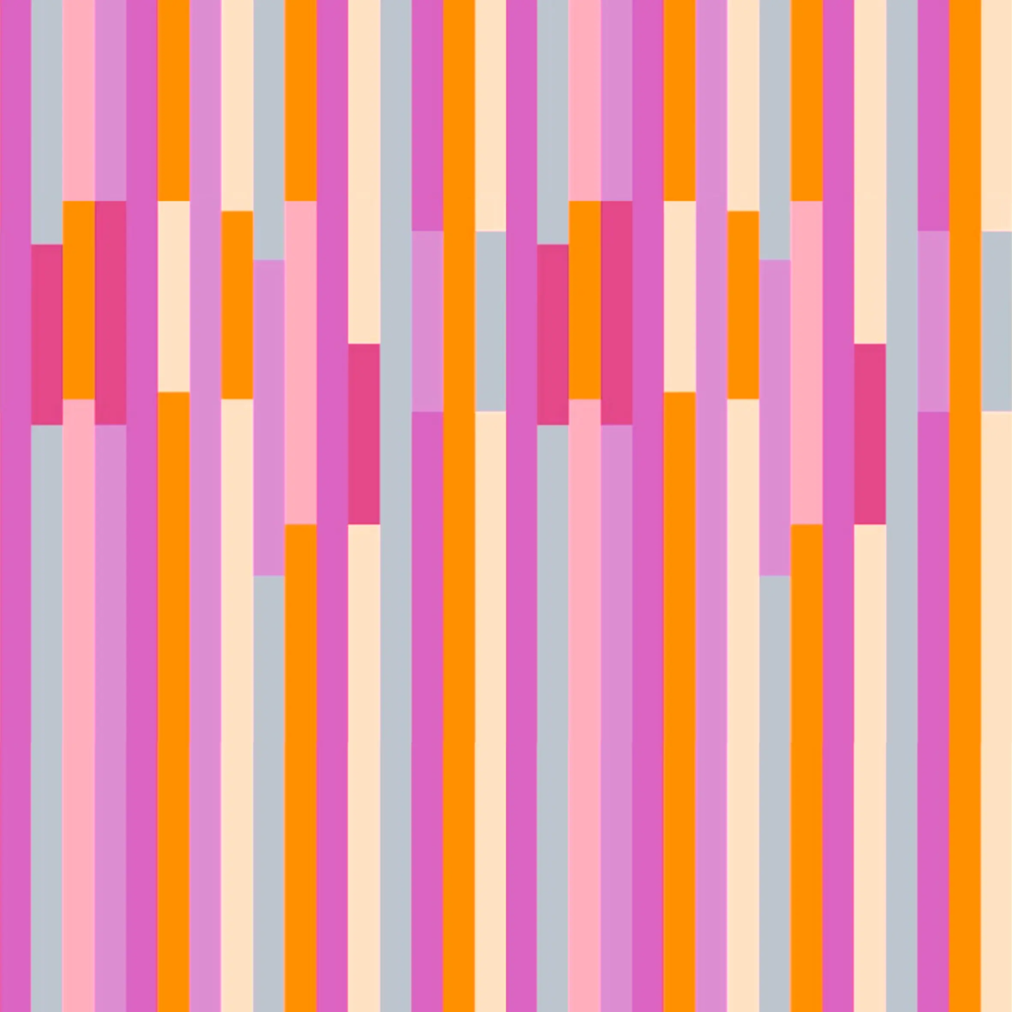 Streifenstoff Happy Stripes – Pink, Orange & Rosé - HIP SOM HAP