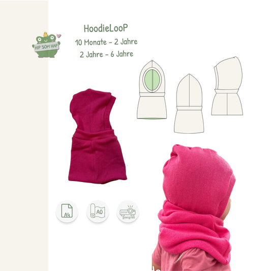 Schnittmuster HoodieLooP – Kapuzenschal · Kinder