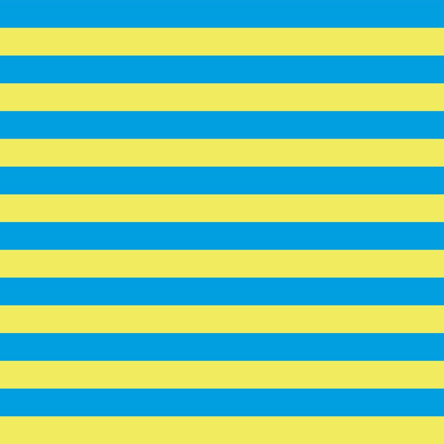 Streifenstoff mit gleichmäßigen horizontalen Blockstreifen in kräftigem Azurblau und sonnigem Zitronengelb, Design „Sonjas Streifenliebe" von HIP SOM HAP, erhältlich als Musselin, Jersey, French Terry und weitere Qualitäten im Reaktivdruck.