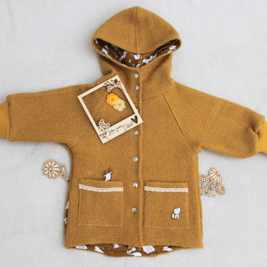 Schnittmuster Kinderjacke nähen – Kapuzenjacke Tove - Gr. 98–146