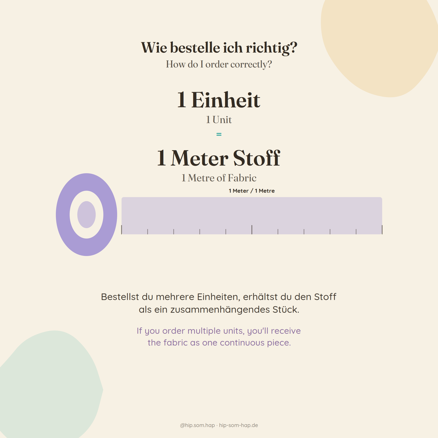 Hinweis zur Bestellung : 1 Einheit entspricht 1 Meter Stoff, mehrere Meter werden am Stück geliefert
