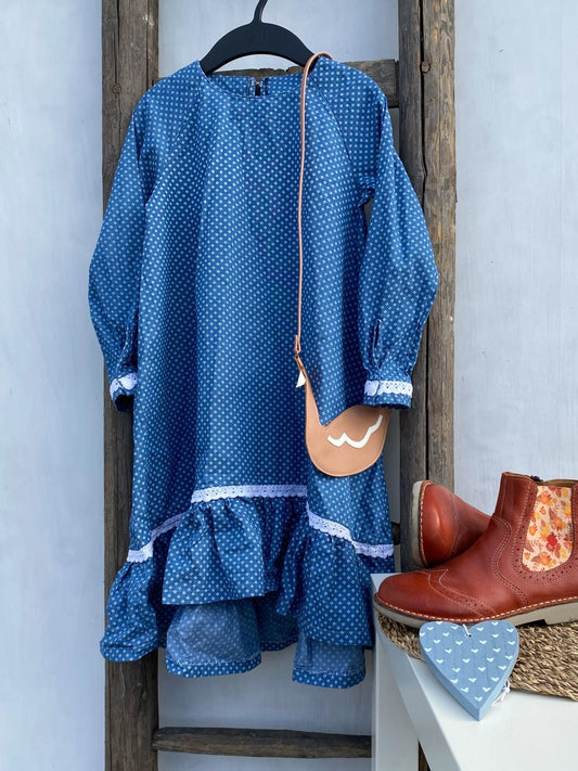 Schnittmuster High-low Rüschenkleid Ella - Gr. 98 - 146